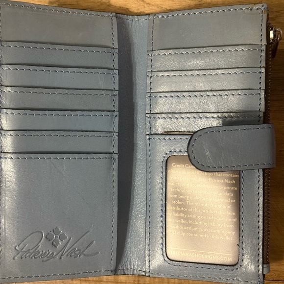 Patricia Nash Nazari Rose Tooled Safflower Wallet - Picture 4 of 4